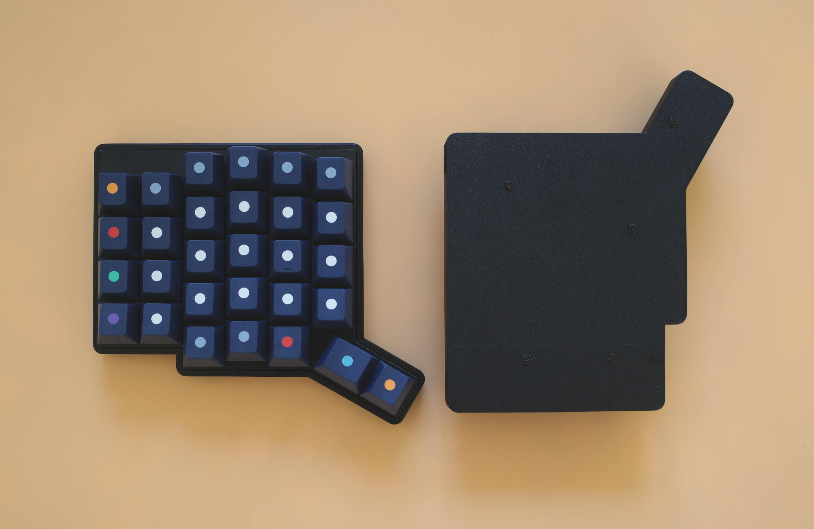3D Printed Case - Left half top view and right half bottom view