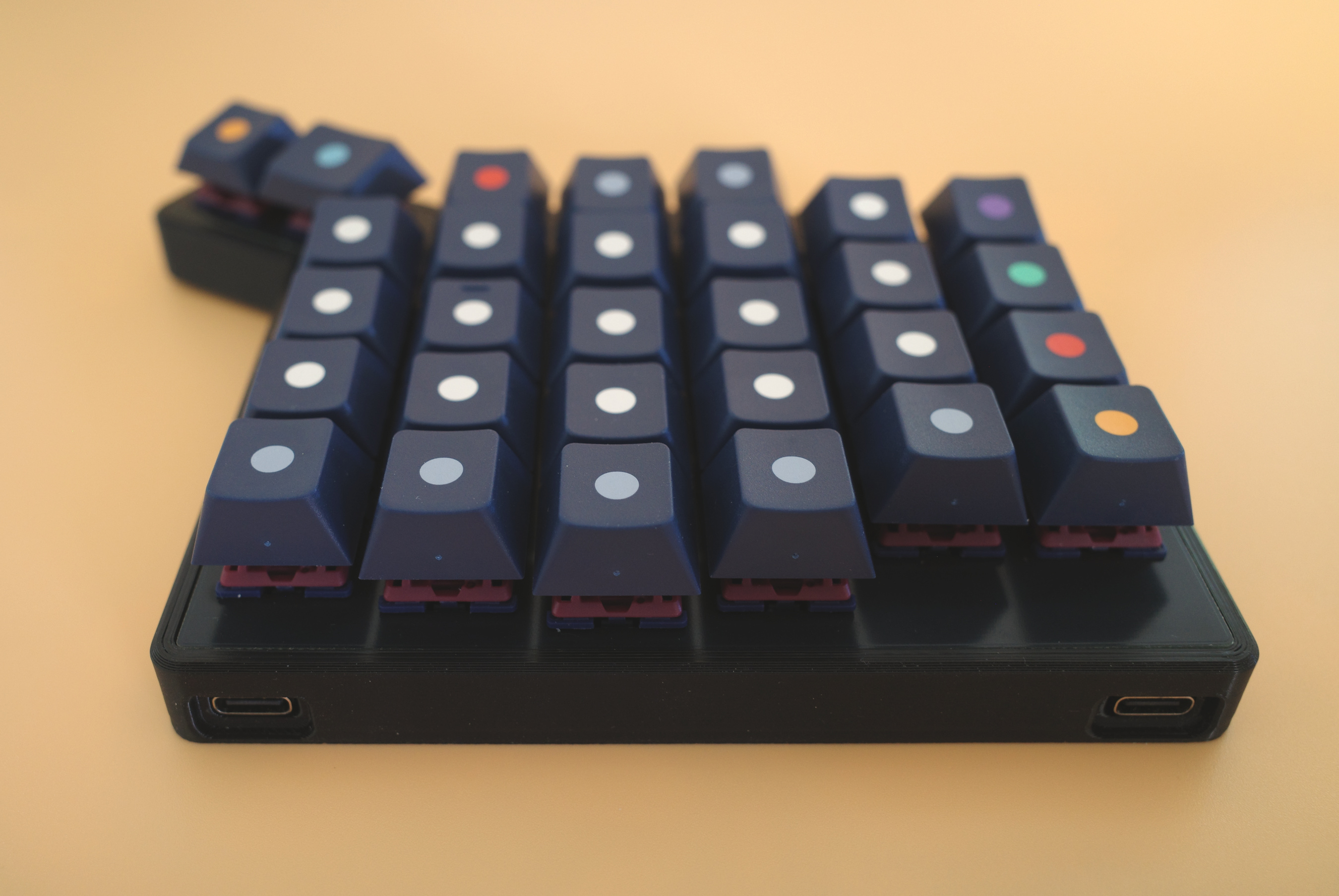 3D Printed Case - Left half, view from the back