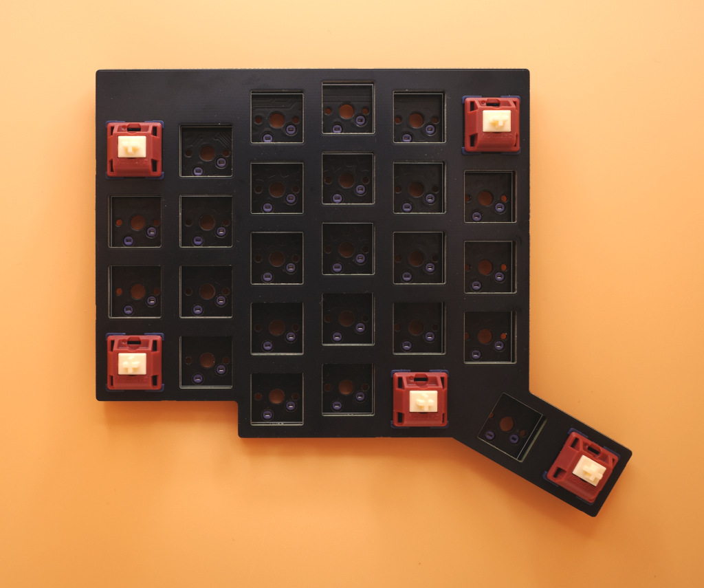 Switches Inserted into PCB