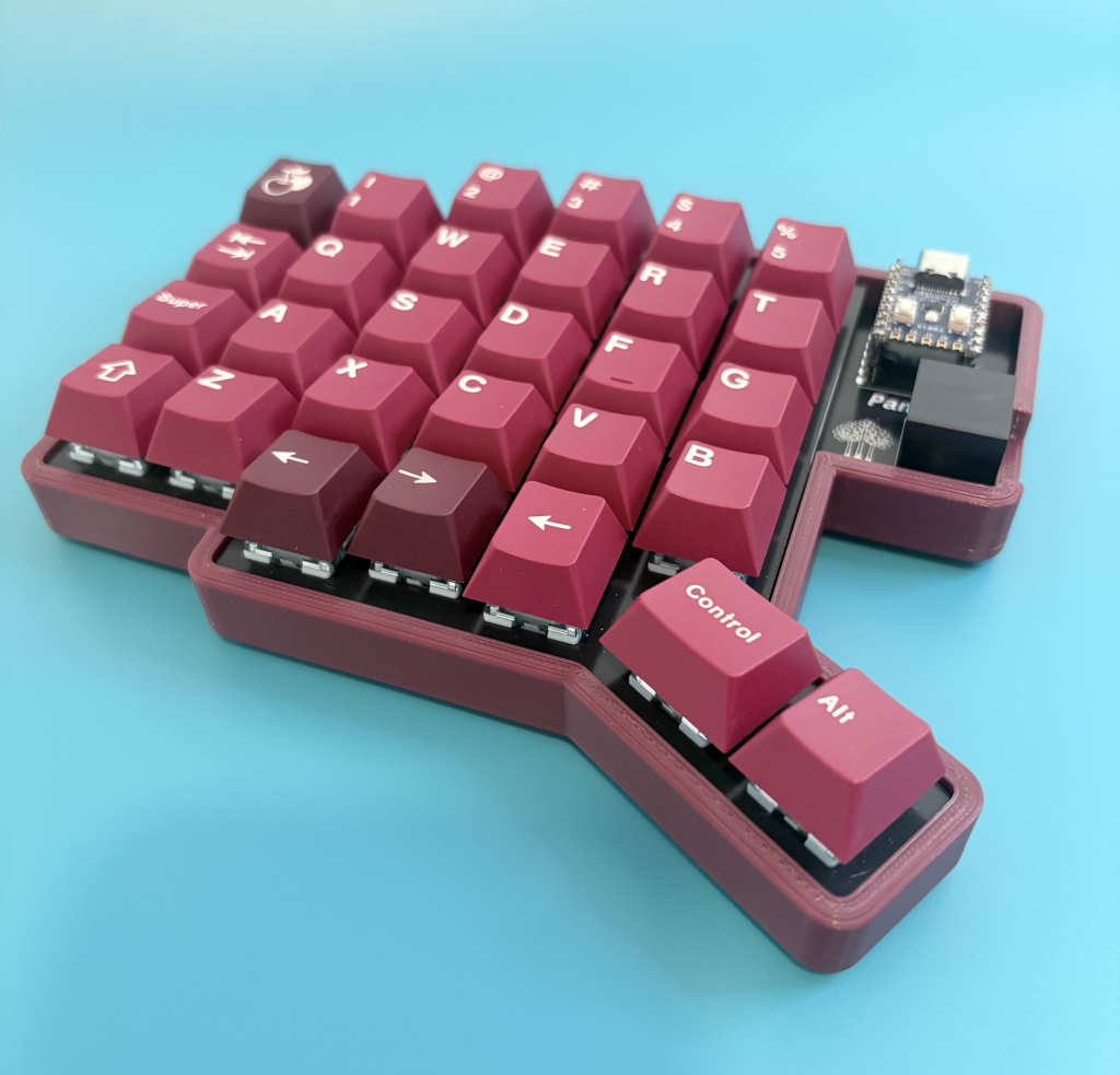 Pando58 3D printed case - left half