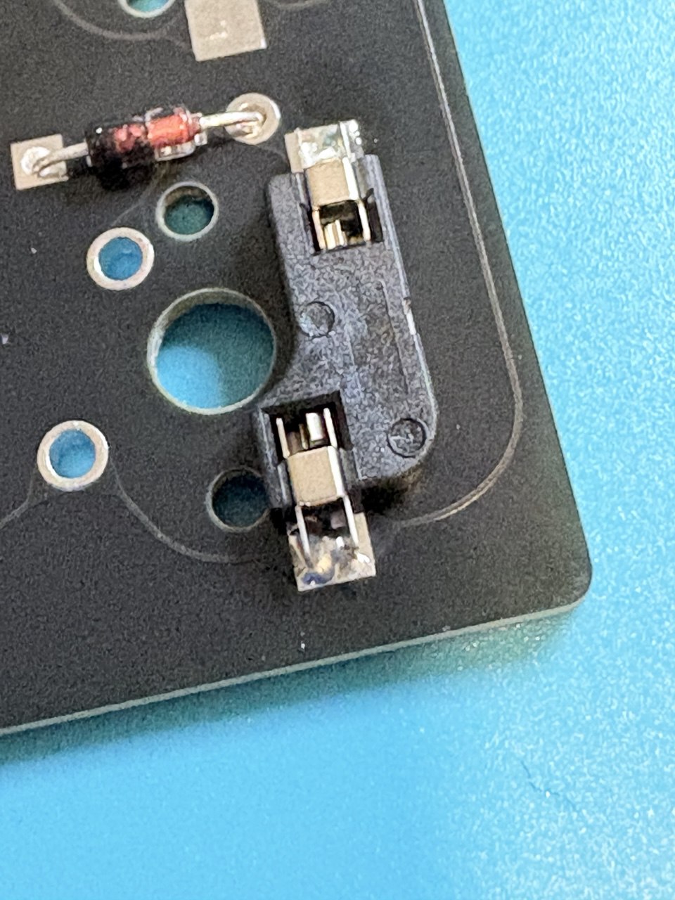 Hotswap Socket Soldered Close-up